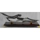 New Flying Fire Breathing Fighting Dragon Slayer Jaguar Bowie Hunting Camping Knife & Display Stand